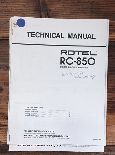Rotel 850 preamp - rc-850, /