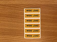 6 X wide load stickers sign