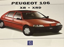 Peugeot 106 XR XRD Models Car Sales Info 4 Page Brochure Frameable