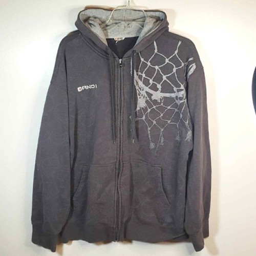 And1 xxl gray zip basketball - and1,