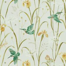 Sanderson Kingfisher & Iris, Teal & Amber Curtain Fabric, Material, 141cm