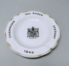 Rare Cendrier Pol Roger Limoges Bernardaud Porcelain Plate 1930