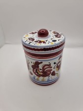 Deruta Galletto Orvieto 8 Inch Ceramic Canister PV Italy Majolica