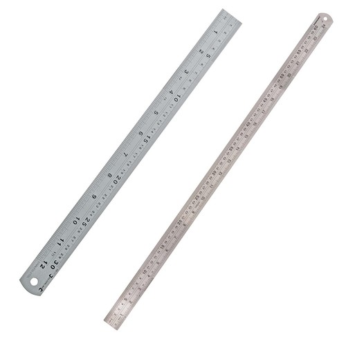 Double side steel ruler - side, 12"