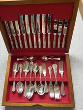 44 Piece  Silver Plated Canteen of Kings Pattern Cutlery