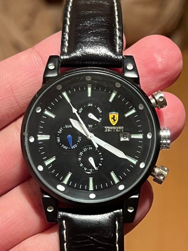 Ferrari black automatic watch - black,
