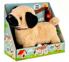 Dancing Waggle Pug Interactive Plush Toy ,Walking Dog Barking Puppy
