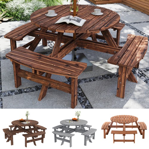 Wooden picnic table bench - table, set