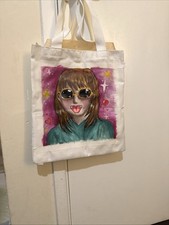 Hand Painted Canvas Tote Bag