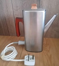 Vintage 1970s Russell Hobbs Coffee Percolator 2-Pint Model: 3008 Wooden Handle
