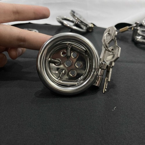 Flat chastity device metal - chastity,