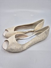 Peeptoe ivory ivory satin