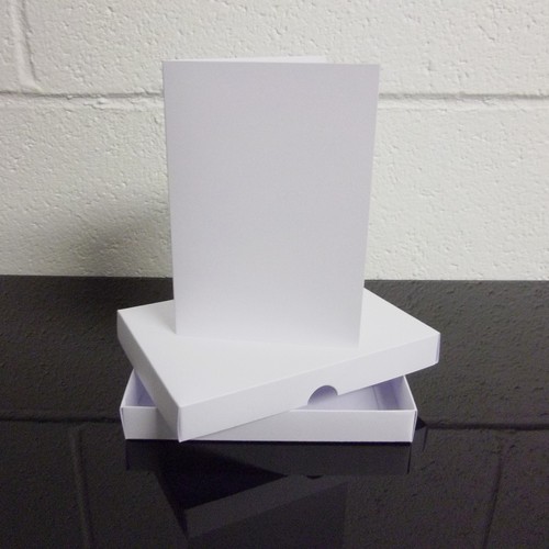 White greeting card box - a5,