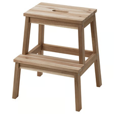 Wooden step stool - wooden, solid