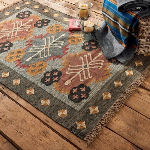 Kilim rug natural handwoven - natural,