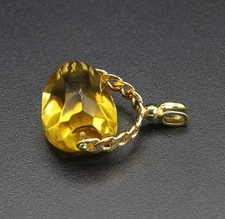 Gold plated citrine spinner - gold,