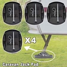 4 x Universal RV Trailer Caravan Jack Steady Foot Leg Support Stop Pads Leveller