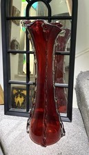 Large 20" Murano Ruby Red Art