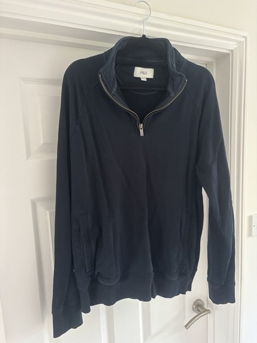 Men navy quarter zip jumper - men's,