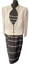 Elegant Condici Black Beaded Dress with White Jacket Size 18 - #04GA