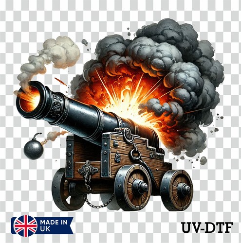 Pirate cannon dtf - cannon, sticker