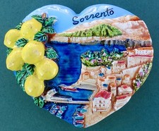 Souvenir Fridge Magnet Sorrento Seafront And Lemons Amalfi Coast Italy