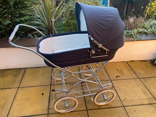Silver cross pram - in, blue