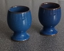 Pair Of Denby Imperial Blue Egg Cups. No Damage.