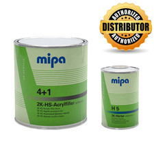 MIPA Highbuild 2K Primer Filler BLACK 4 Litre Kit + Hardener Acryfiller Acrylic