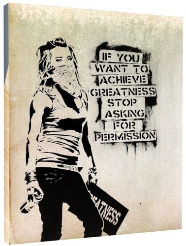 Banksy achieve greatness - banksy,