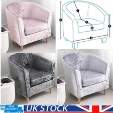 Crushed velvet tub chair - velvet,