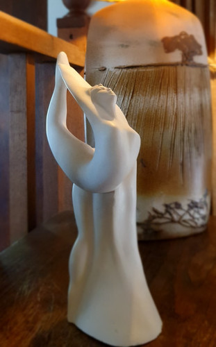 Alabaster nude elegant study - alabaster,