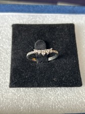 Topaz And Silver Ring Size N 1/2