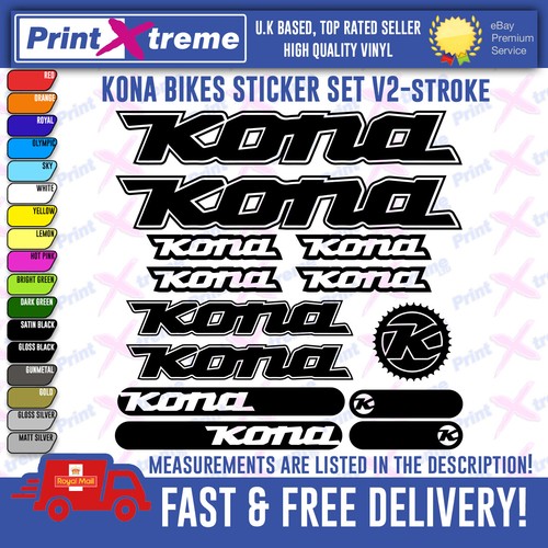 Kona bikes vinyl decals - vinyl,