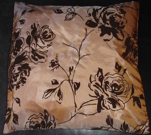 Velvet rose cushion - velvet,