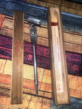 Vintage RIDGWAY 1914 Expansive Drill Bit + Wooden Box