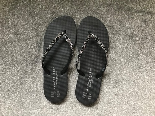Black flip flops - black, -l(7-8)