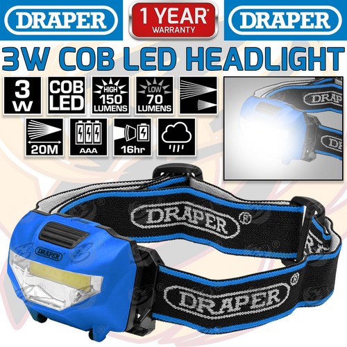 Draper cob led - headlight, torch