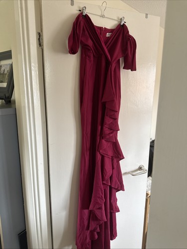 Long gown off shoulder ruffle - long,