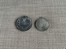 2 Vintage Royal Commemorative Medals- Victoria 50 Years, George VI Coronation