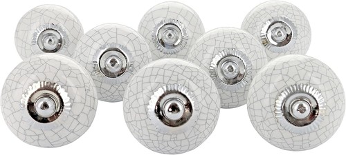 White crackle handmade design - white,