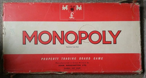Vintage 1970s monopoly board - vintage,
