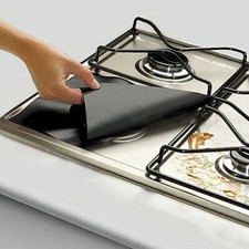 4 x Hob Non Stick Stove Range Reusable Gas Hob Protector Gas Mat Cover
