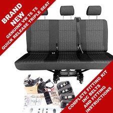 NEW Genuine Volkswagen Kombi Rear Seat Triple VW Shuttle Transporter T6 T5