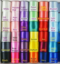 Satin Ribbon Roll Double Face Sided Silk For Bows 10 / 20 Meters 9mm 25mm 38mm