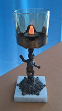 Cherub Putti Pillar Bronze W/