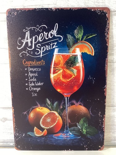 Cocktail recipe metal - metal, wall