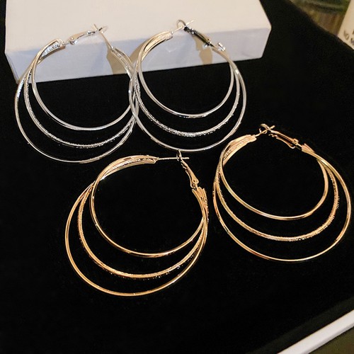 Multi layer hoop earrings - hoop,