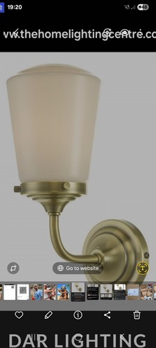 Dar brass wall lights - lights, x2