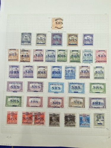 Croatia shs overprint stamps - croatia,